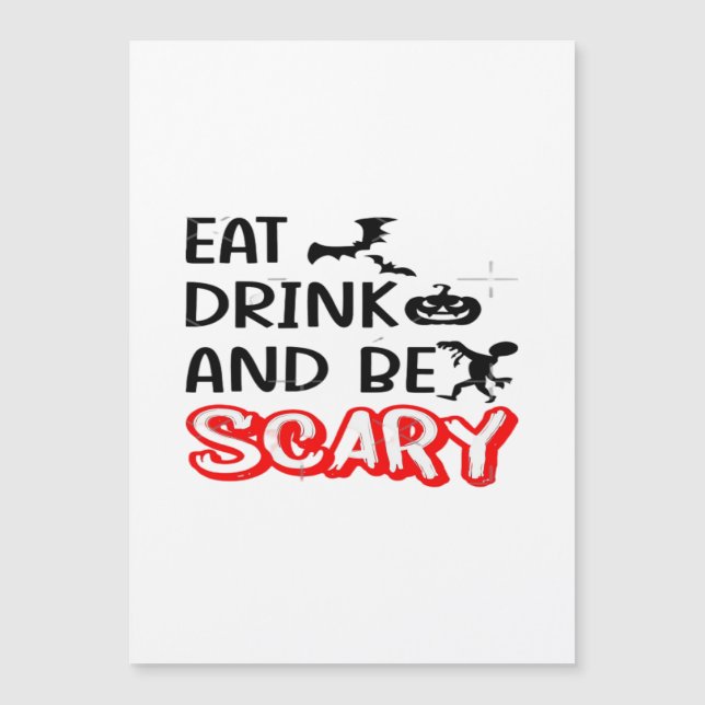 Eat Drink And Be Scary Design Retro Classic (Anverso)