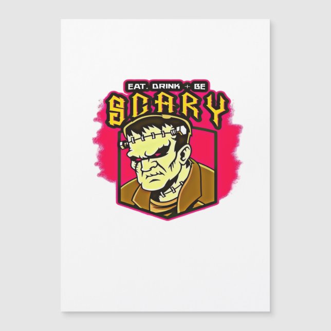 Eat Drink And Be Scary Frankenstein Halloween Crea (Anverso)