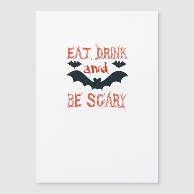 Eat Drink And Be Scary Halloween Bats Party Hallow (Anverso)