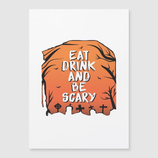 Eat Drink And Be Scary Halloween Design Creative S (Anverso)