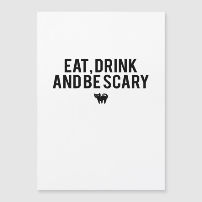 Eat Drink And Be Scary Halloween Fan Text Art Crea (Anverso)
