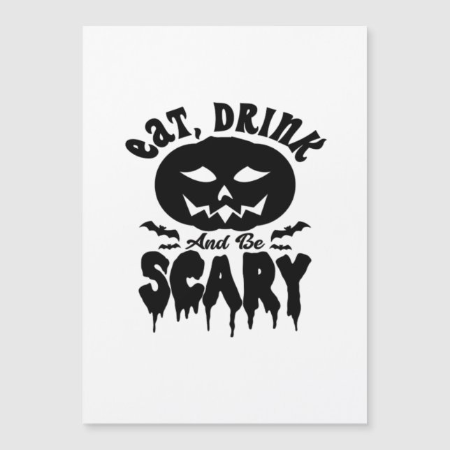 Eat Drink And Be Scary Halloween Light Cool Unique (Anverso)