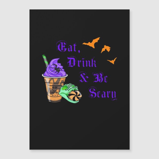Eat Drink And Be Scary Halloween Minimal Clean (Anverso)