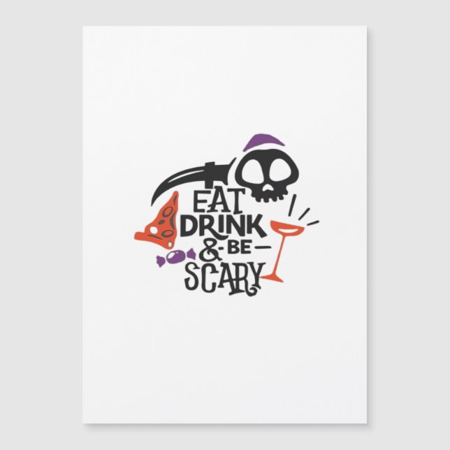 Eat Drink And Be Scary Vintage Graphic (Anverso)