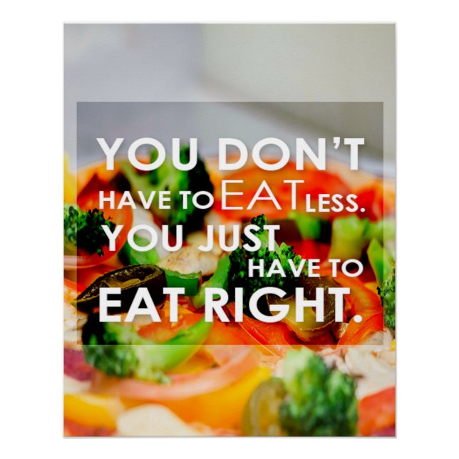 Eat Right Motivational Poster (Anverso)