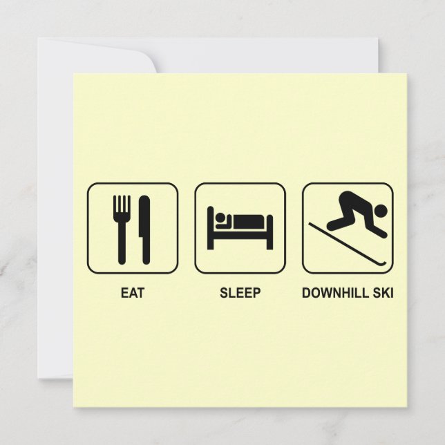 Eat Sleep Downhill Ski (Anverso)