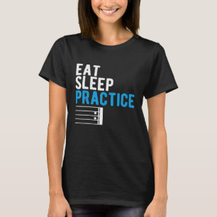 Eat Sleep Practice Repetir la camiseta de instrume