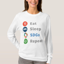 Eat Sleep SDGs Repetir Camisetas de Polo de Manga 