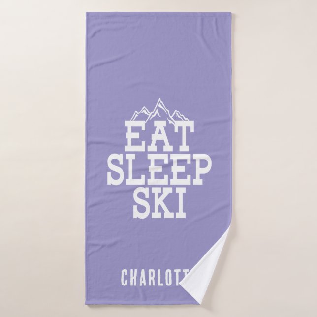Eat Sleep Ski Winter Sports Novedad (Toalla de baño)