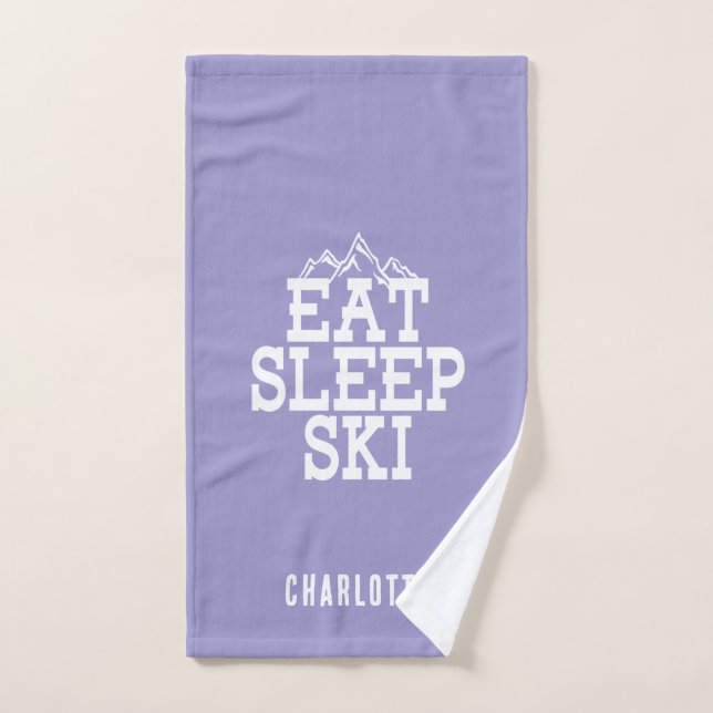 Eat Sleep Ski Winter Sports Novedad (Toalla de mano)