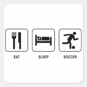 Eat Sleep Soccer Pegatina