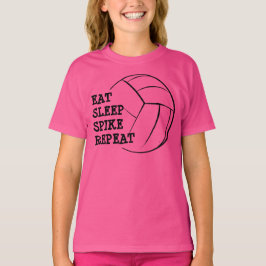Eat Sleep Spike Repetir camiseta Raglan de voleibo