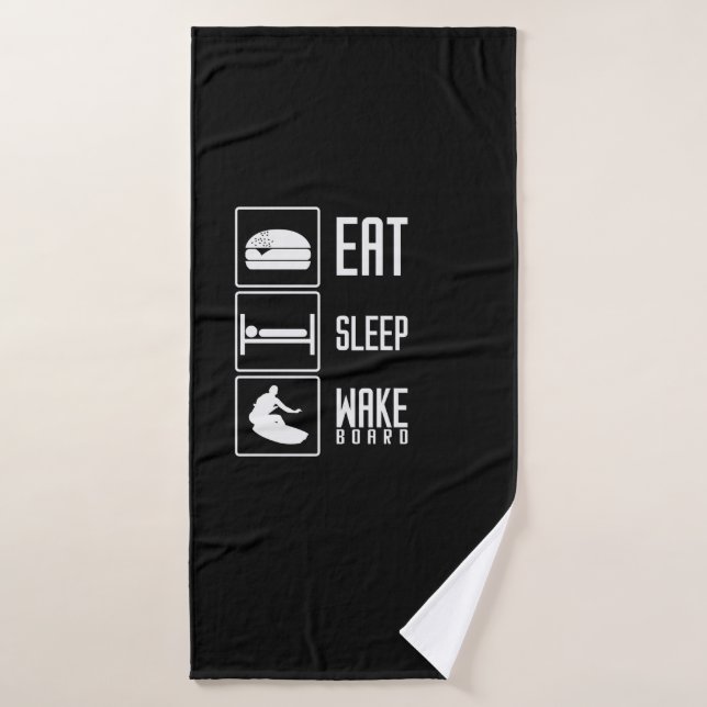 Eat Sleep Wakeboard (Toalla de baño)