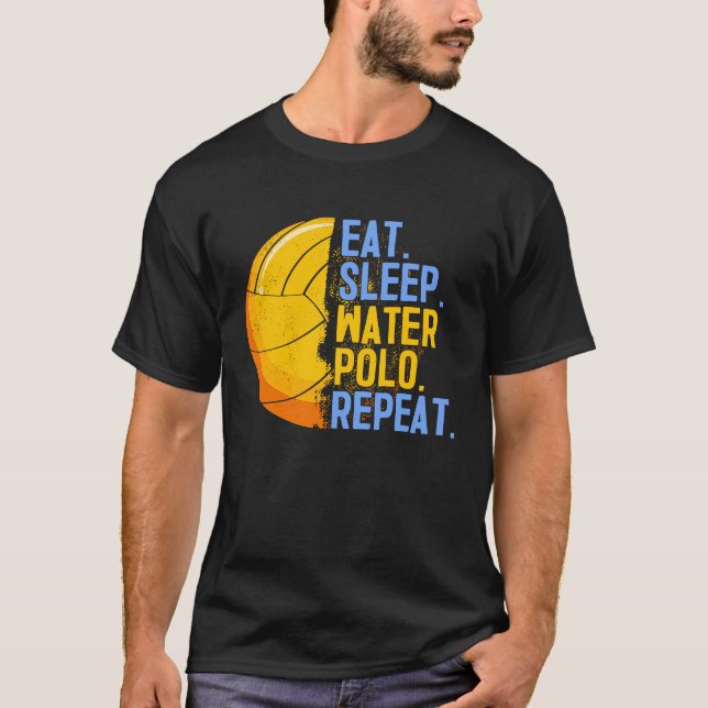 Eat Sleep Water Polo Repeat Swimming Sport  Humor (Anverso)
