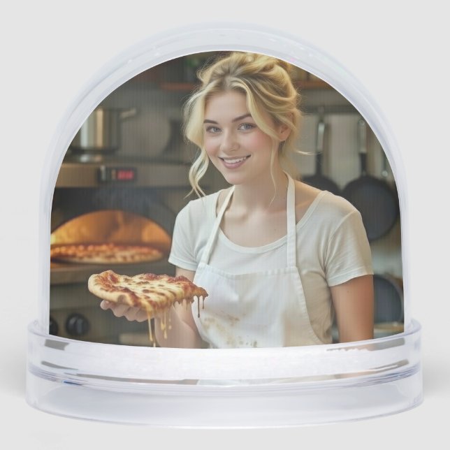 Eating Pizza Photo Personalize Customize (Anverso)