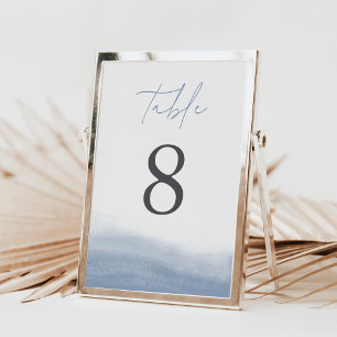 Ebb Tide Elegant Coastant Watercolor Table Número