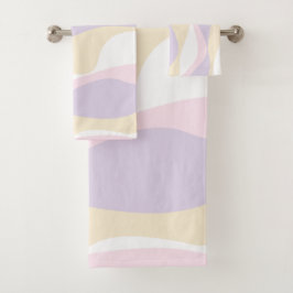 Ebb y Flow 4 - Rosa Pastel, Amarillo y Púrpura