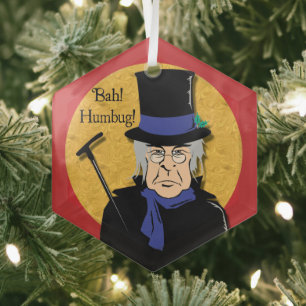 ¡Ebenezer Scrooge Bah! ¡Humbug! Ornamento metali