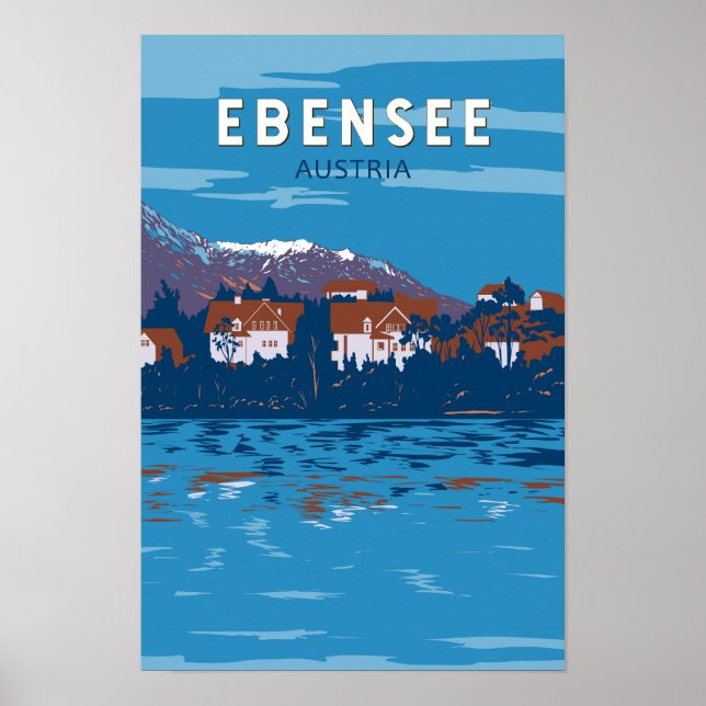 Ebensee Austria Viajes Arte Vintage (Frente)