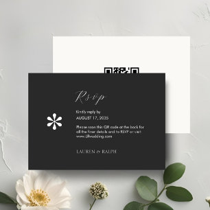 Ebony & Ivory   Moda Código QR Boda RSVP
