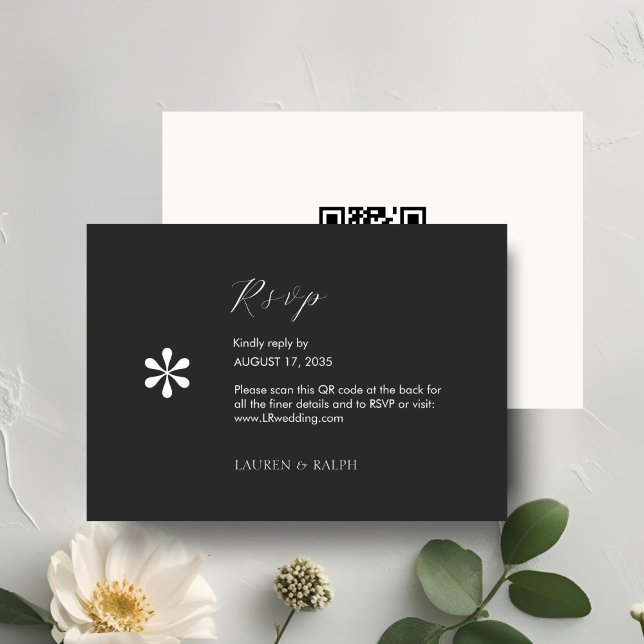 Ebony & Ivory | Moda Código QR Boda RSVP (Subido por el creador)