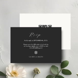 Ebony & Ivory   Moda Código QR Boda RSVP