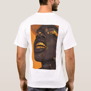 Ebony Man elegante con camiseta decorativa