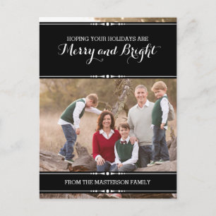 Ebony Moda simple foto postal de festividad