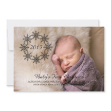 Ebony Snowflake Wreath - Tarjeta plana de fotos pa