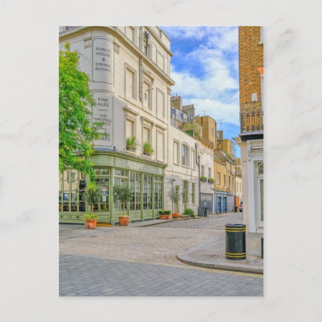 Ebury Mews, Belgravia, postal de Londres (Anverso)