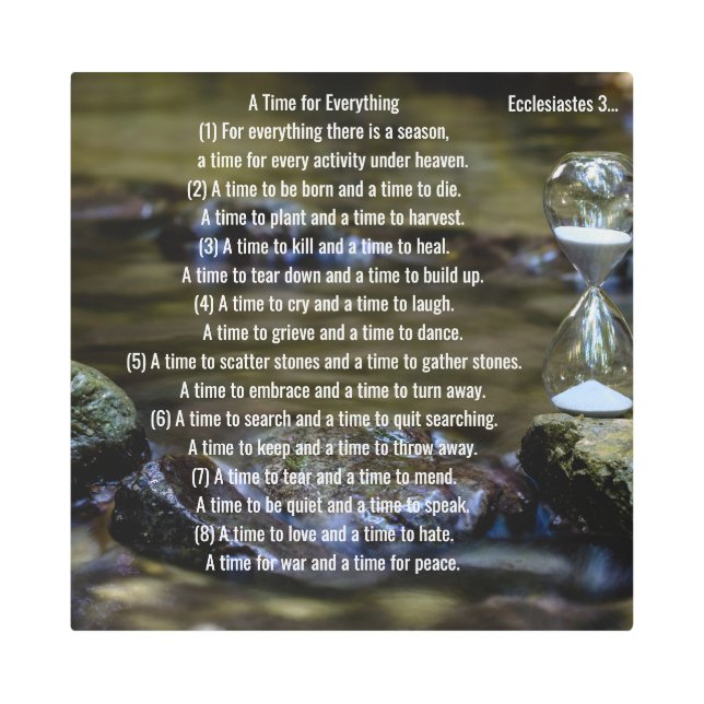 Ecclesiastés 3, arte mural Metalizado (Anverso)