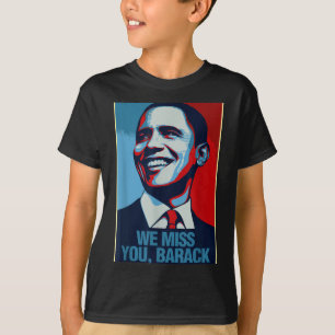 Echamos de menos camiseta con retrato de Barack Ob