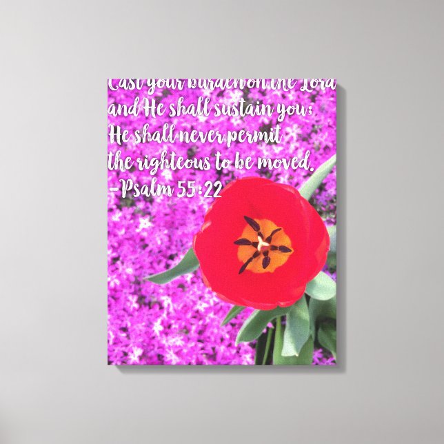 Echar tu carga bíblica contra la flor de arte cris (Anverso)
