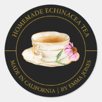 Echinacea Té Etiqueta moderna