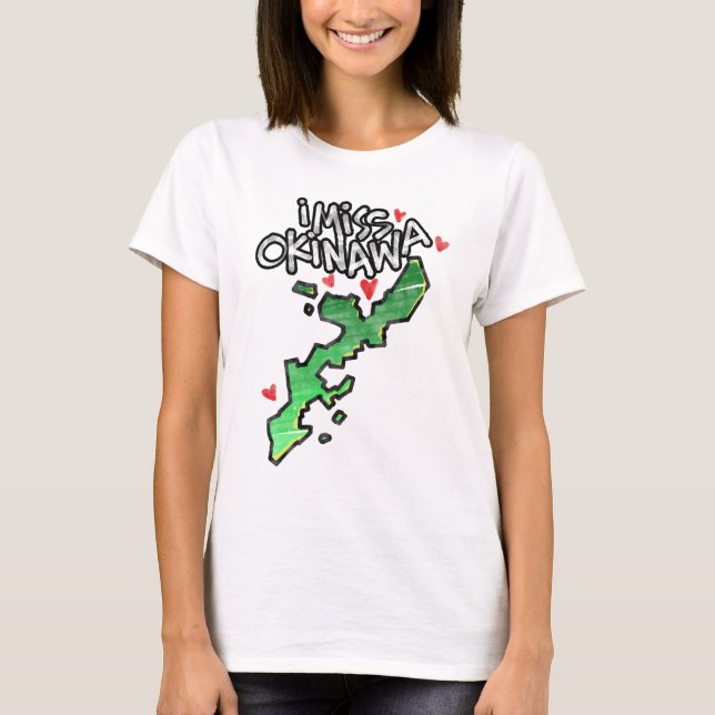 Echo de menos la camiseta de Okinawa (Anverso)