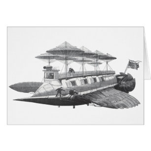 Eclipse de Dirigible de Ciencia Ficción Steampunk 