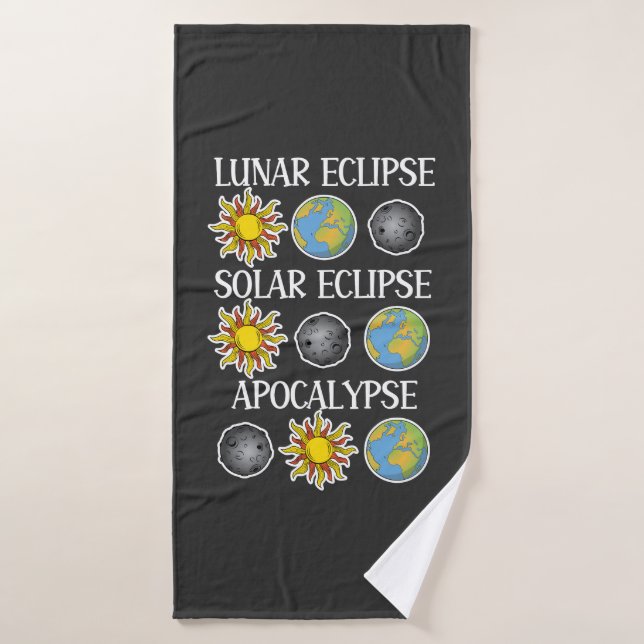 Eclipse lunar Eclipse solar Apocalipsis Espacio di (Toalla de baño)