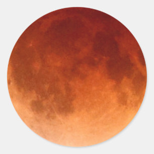 Eclipse lunar total Pegatina de la luna sanguínea