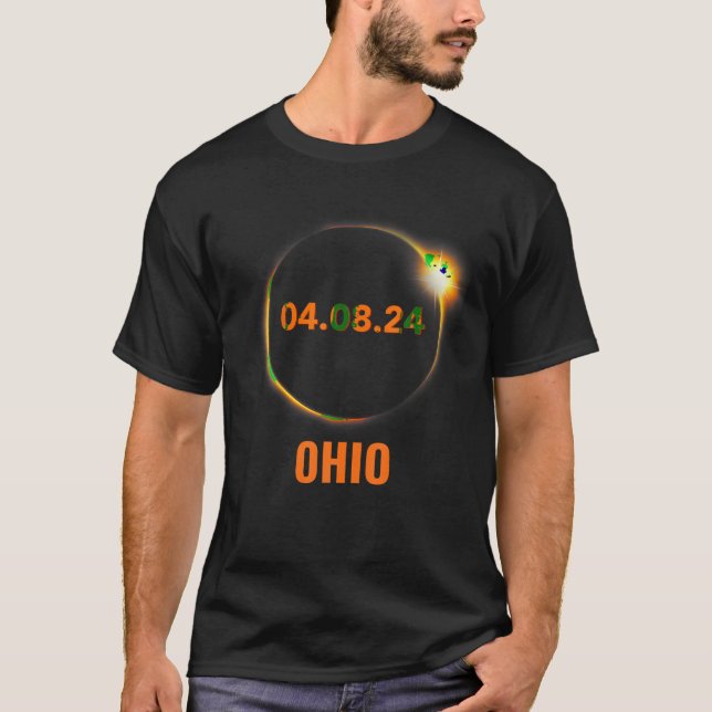 Eclipse solar 2024 Camisa 4 08 24 OHIO Total Solar (Anverso)