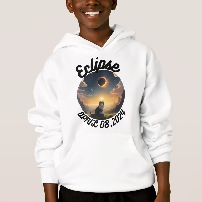 Eclipse solar, 2024 gato con eclips solares Glasse (Anverso)