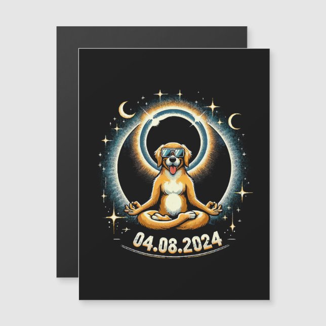 Eclipse solar de 2024 Perro (Anverso/Reverso)