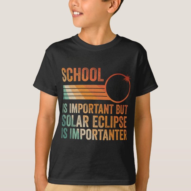 Eclipse solar de la escuela de la camiseta 2024 (Anverso)