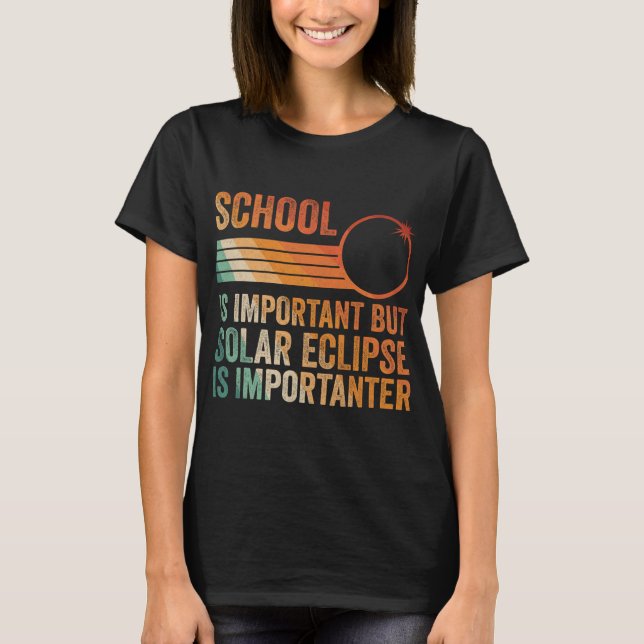 Eclipse solar de la escuela de la camiseta 2024 (Anverso)