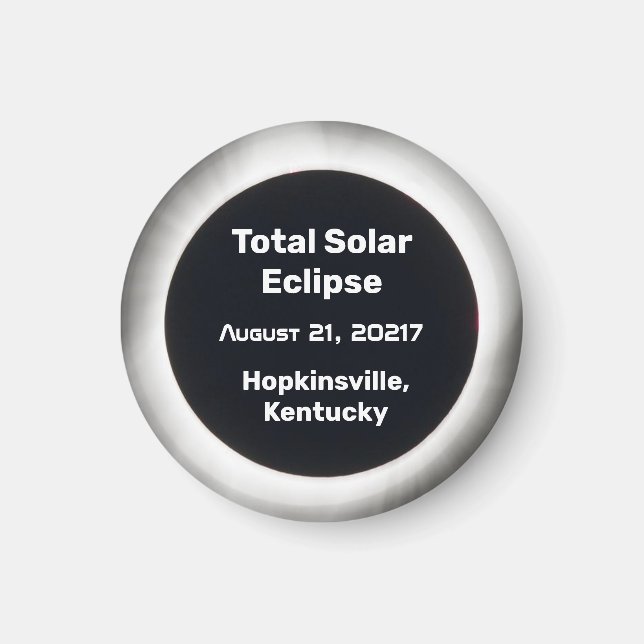 Eclipse solar total de 2017 por imán de ubicación (Frente)