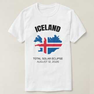 Eclipse solar total de 2026 camiseta con bandera d