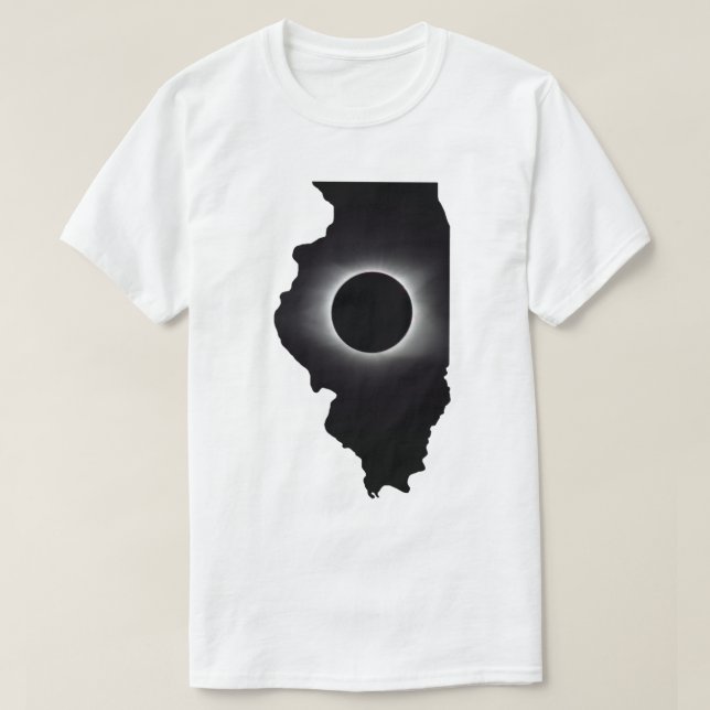 Eclipse solar total de camiseta de Illinois 2024 (Diseño del anverso)
