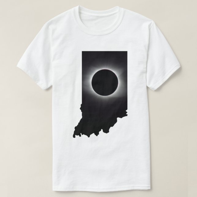 Eclipse solar total de camiseta Indiana 2024 (Diseño del anverso)