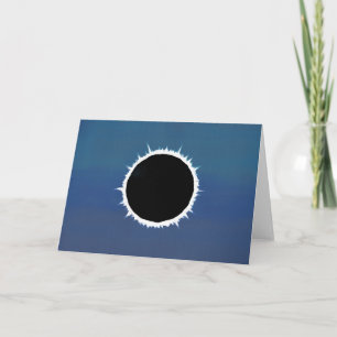 Eclipse solar total - tarjeta de felicitación
