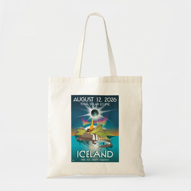 eclipse total de 2026 en Islandia - Bolsa tote (Frente)
