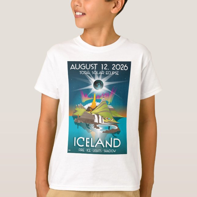 eclipse total de 2026 en Islandia - Camiseta (Anverso)